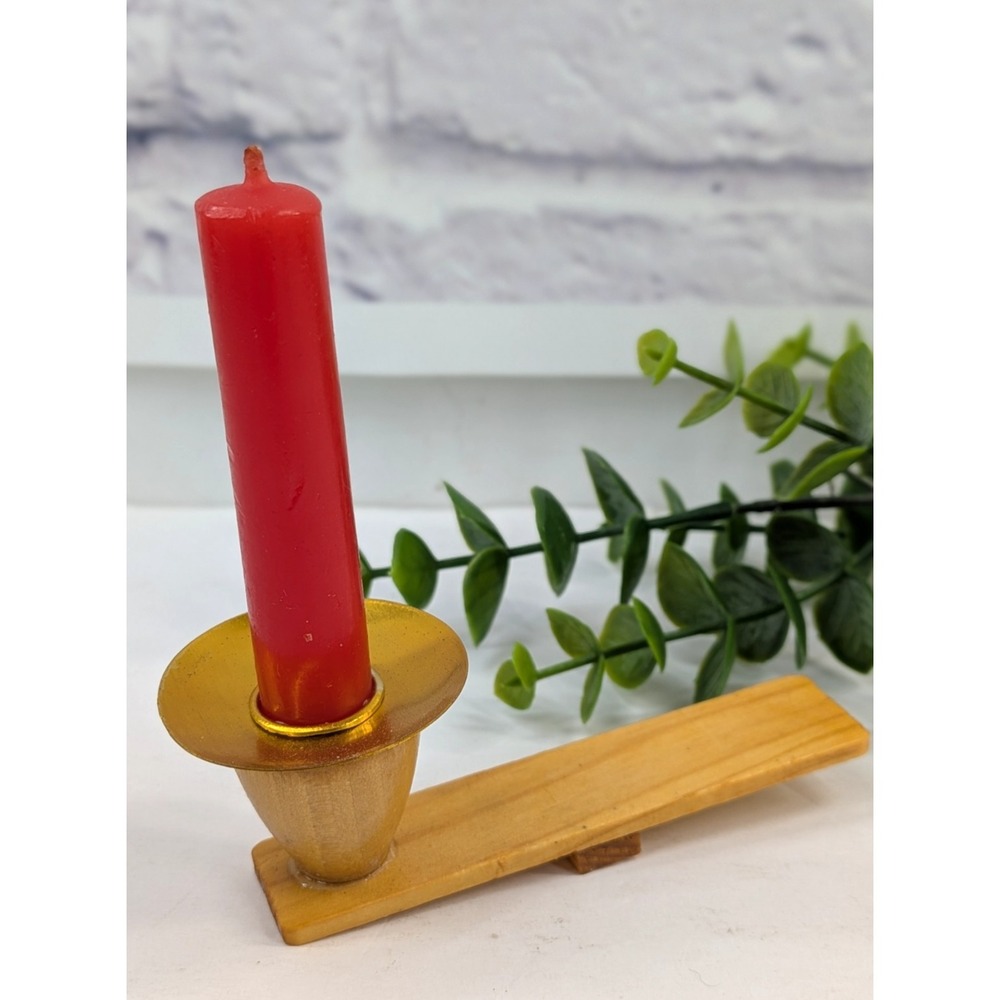 🎁Christmas Carousel Wood Lillian Vernon Pyramid Replacement Part Candle Holder